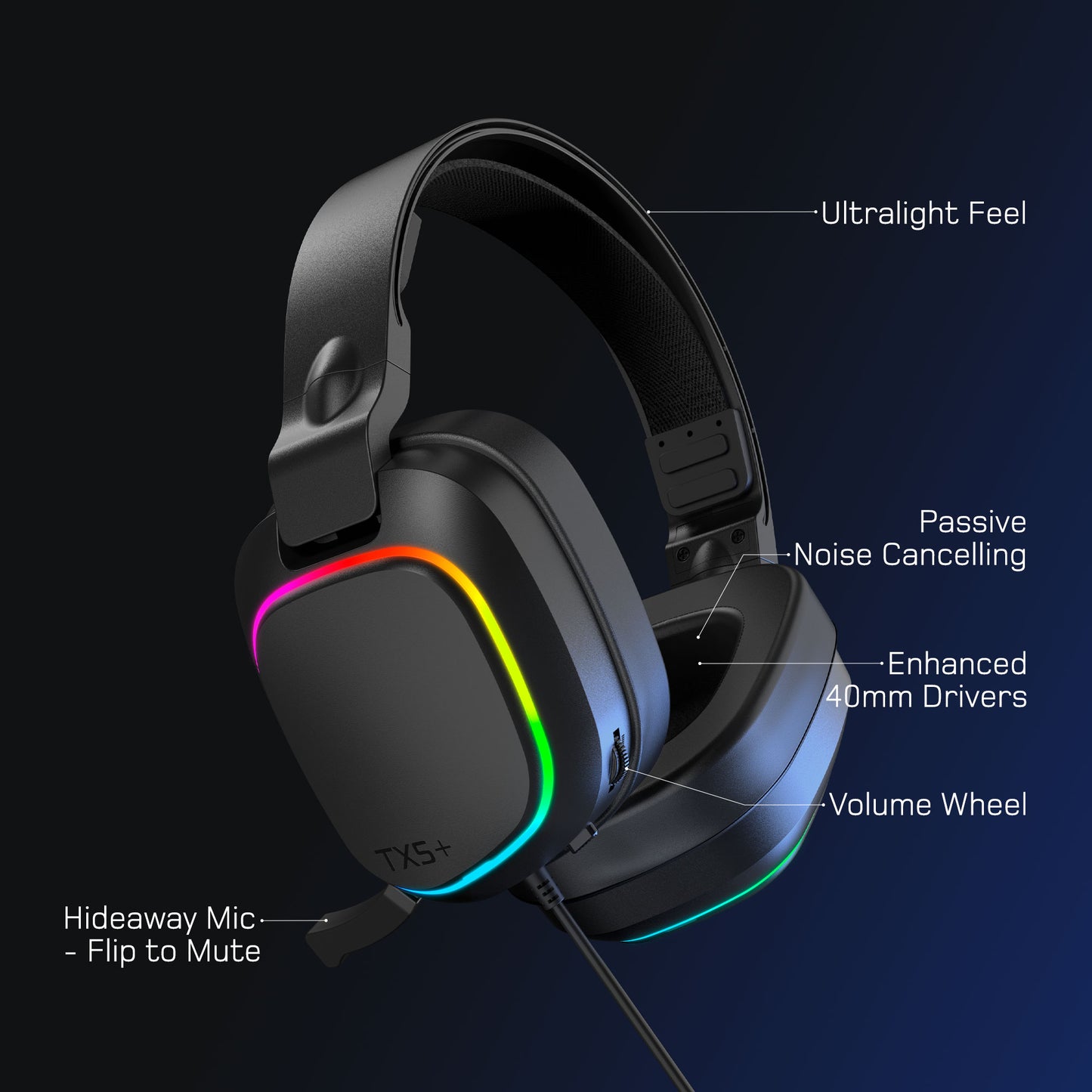 TX5+ RGB Wired Gaming Headset